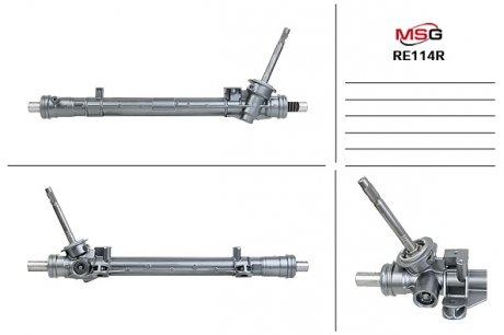 Рулевая рейка без ГПК RENAULT FLUENCE 10-,GRAND SCENIC 09-,MEGANE CC 10-,SAMSUNG SM3 11- MSG RE114R