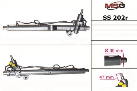 Рульова рейка з ГПК SSANGYONG ACTYON 05-,ACTYON SPORTS I (QJ) 05-,ACTYON SPORTS I (QJ) 05-,KYRON 05 MSG SS202R