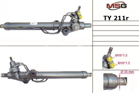Рульова рейка з ГПК TOYOTA LAND CRUISER J10 98-02 MSG TY211R