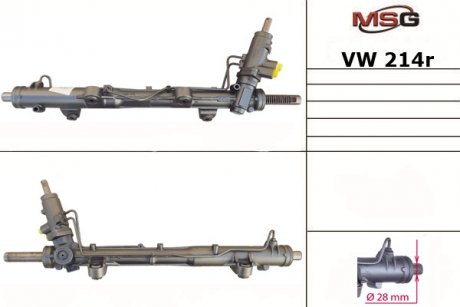 Рулевая рейка с ГПК VW MULTIVAN 03-VW TRANSPORTER V 03- MSG VW214R