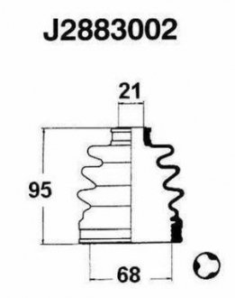 Пыльник привода колеса NIPPARTS J2883002