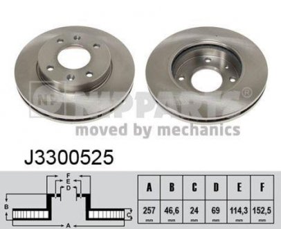 Тормозной диск NIPPARTS J3300525