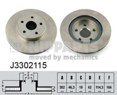 Тормозной диск NIPPARTS J3302115