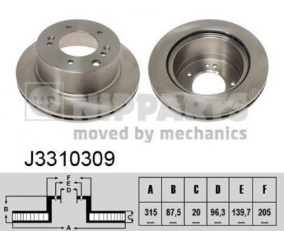 Тормозной диск NIPPARTS J3310309