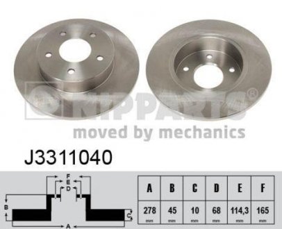 Тормозной диск NIPPARTS J3311040