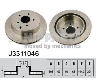 Тормозной диск NIPPARTS J3311046