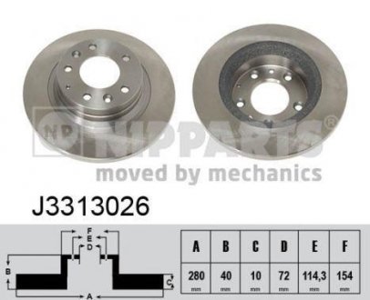 Тормозной диск NIPPARTS J3313026