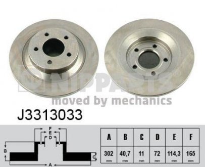 Тормозной диск NIPPARTS J3313033