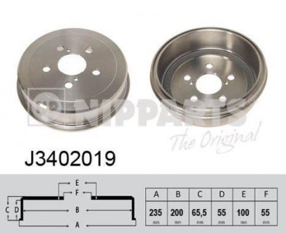 Гальмівний барабан NIPPARTS J3402019