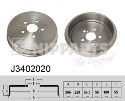 Тормозной барабан NIPPARTS J3402020