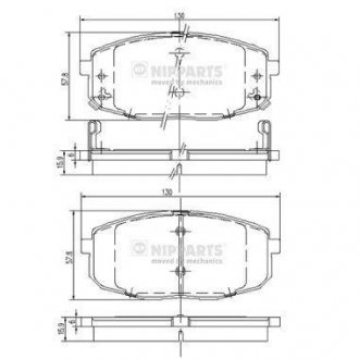 ТОРМОЗНЫЕ КОЛОДКИ NIPPARTS J3600319