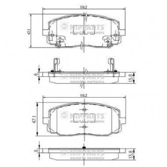 ТОРМОЗНЫЕ КОЛОДКИ NIPPARTS J3600323