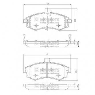 ТОРМОЗНЫЕ КОЛОДКИ NIPPARTS J3600535