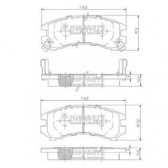 ТОРМОЗНЫЕ КОЛОДКИ NIPPARTS J3601035