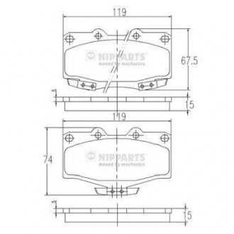 Гальмівні колодки NIPPARTS J3602054