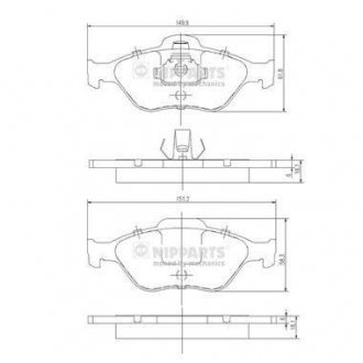 ТОРМОЗНЫЕ КОЛОДКИ NIPPARTS J3603065