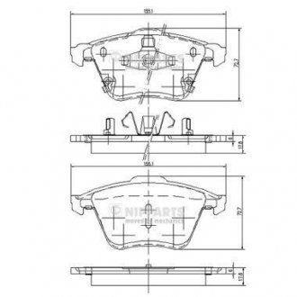 ТОРМОЗНЫЕ КОЛОДКИ NIPPARTS J3603067