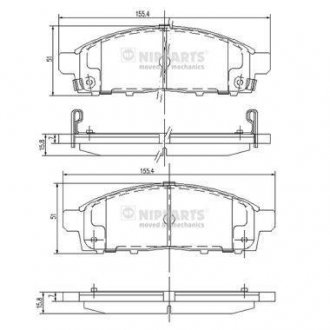 ТОРМОЗНЫЕ КОЛОДКИ NIPPARTS J3605050