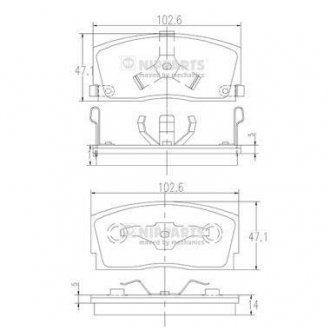 ТОРМОЗНЫЕ КОЛОДКИ NIPPARTS J3606006