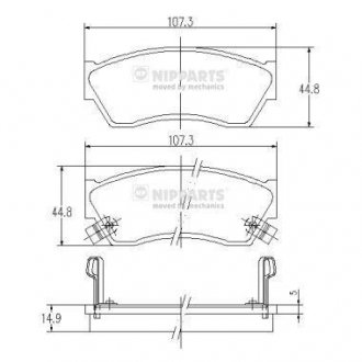 ТОРМОЗНЫЕ КОЛОДКИ NIPPARTS J3608005