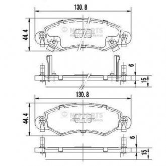 ТОРМОЗНЫЕ КОЛОДКИ NIPPARTS J3608025