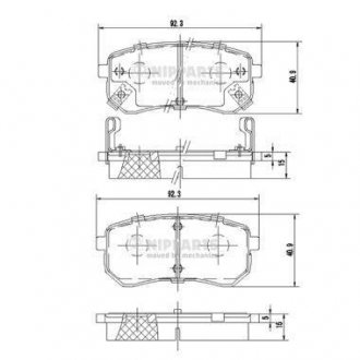 ТОРМОЗНЫЕ КОЛОДКИ NIPPARTS J3610307