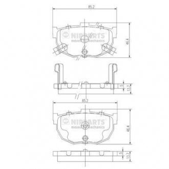 ТОРМОЗНЫЕ КОЛОДКИ NIPPARTS J3610505