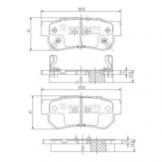 ТОРМОЗНЫЕ КОЛОДКИ NIPPARTS J3610509