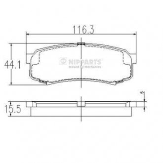 ТОРМОЗНЫЕ КОЛОДКИ NIPPARTS J3612010