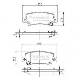 ТОРМОЗНЫЕ КОЛОДКИ NIPPARTS J3612025