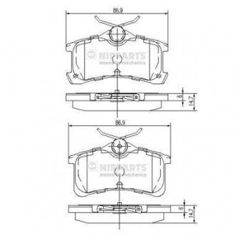 ТОРМОЗНЫЕ КОЛОДКИ NIPPARTS J3612026