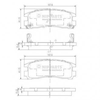 ТОРМОЗНЫЕ КОЛОДКИ NIPPARTS J3615003