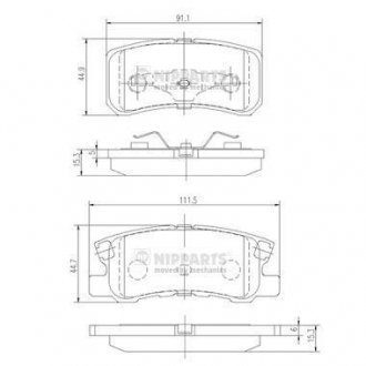 ТОРМОЗНЫЕ КОЛОДКИ NIPPARTS J3615010