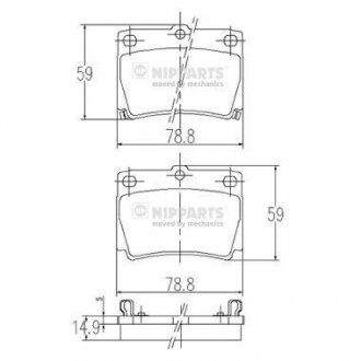 ТОРМОЗНЫЕ КОЛОДКИ NIPPARTS J3615011