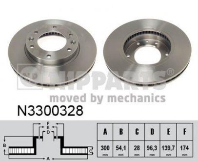 Тормозной диск NIPPARTS N3300328 (фото 1)