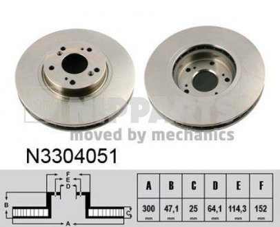 Тормозной диск NIPPARTS N3304051