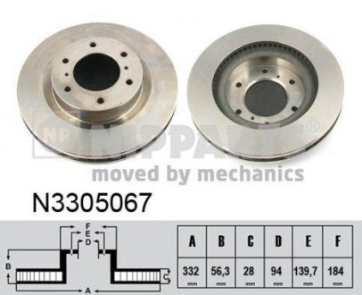 Тормозной диск NIPPARTS N3305067