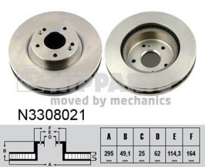 Тормозной диск NIPPARTS N3308021