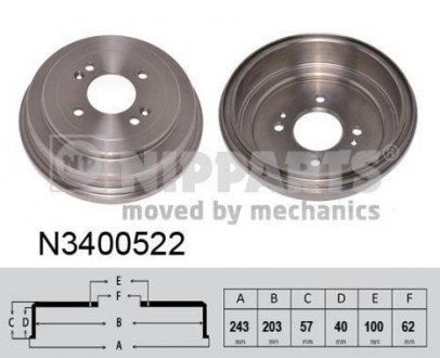 Барабан тормозной NIPPARTS N3400522