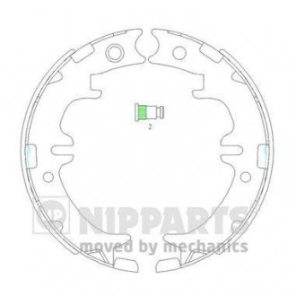 ТОРМОЗНЫЕ КОЛОДКИ NIPPARTS N3502083