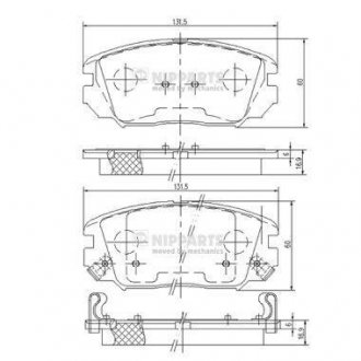 ТОРМОЗНЫЕ КОЛОДКИ NIPPARTS N3600543