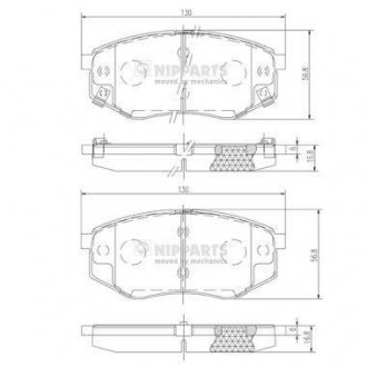 ТОРМОЗНЫЕ КОЛОДКИ NIPPARTS N3600545