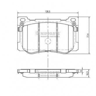 ТОРМОЗНЫЕ КОЛОДКИ NIPPARTS N3600549