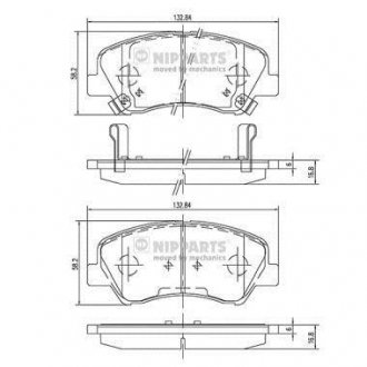 ТОРМОЗНЫЕ КОЛОДКИ NIPPARTS N3600550