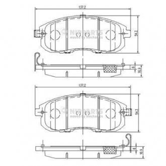 Гальмівні колодки NIPPARTS N3601099