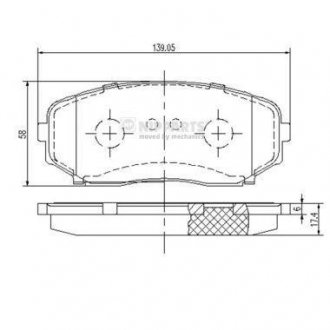 ТОРМОЗНЫЕ КОЛОДКИ NIPPARTS N3603070