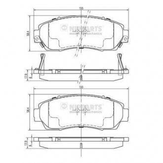 ТОРМОЗНЫЕ КОЛОДКИ NIPPARTS N3604073