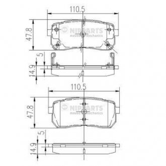 ТОРМОЗНЫЕ КОЛОДКИ NIPPARTS N3610308