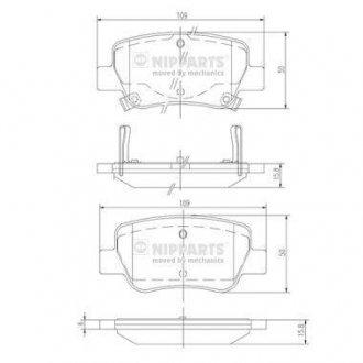 ТОРМОЗНЫЕ КОЛОДКИ NIPPARTS N3612042