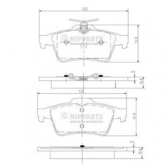 ТОРМОЗНЫЕ КОЛОДКИ NIPPARTS N3613022